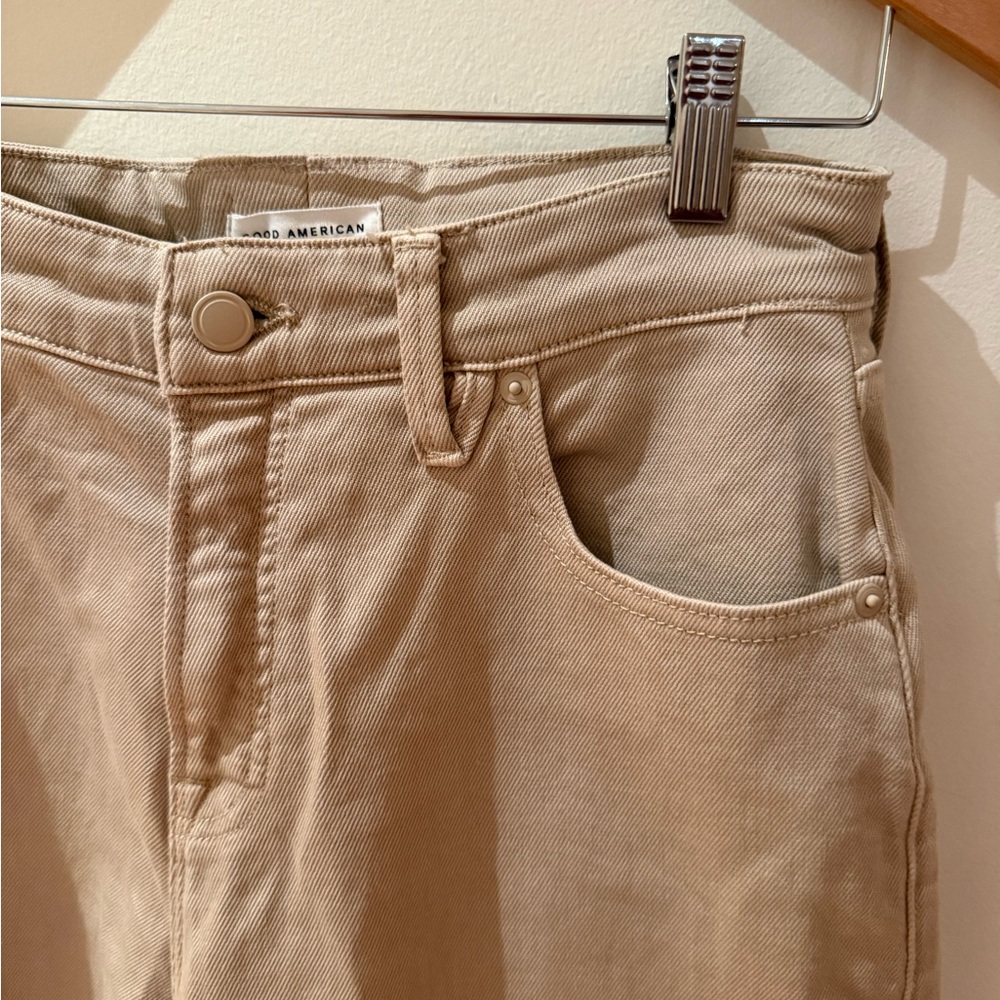 Good American Beige Denim Pants